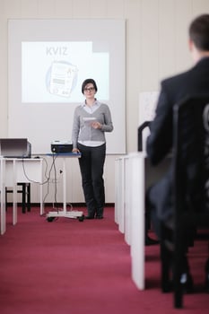 business people group on seminar photo