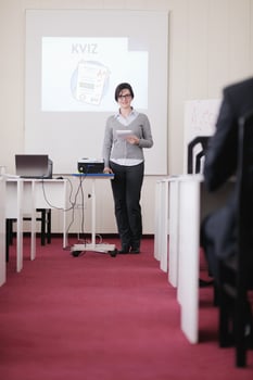 business people group on seminar photo