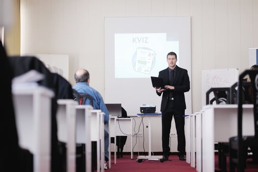business man on seminar photo