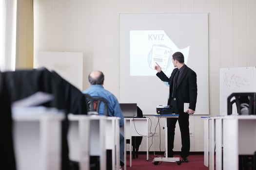 business man on seminar photo