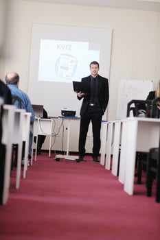 business man on seminar photo
