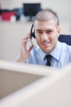 businessman with a headset photo