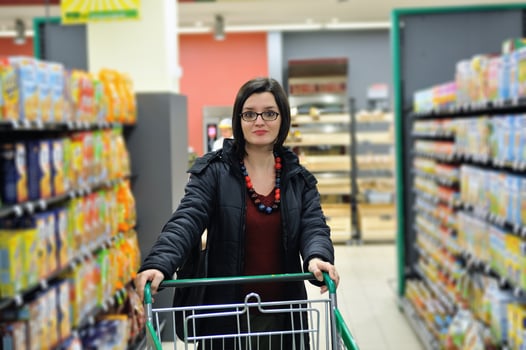 young woman in shopping photo