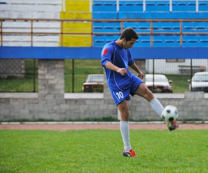 football player in action photo