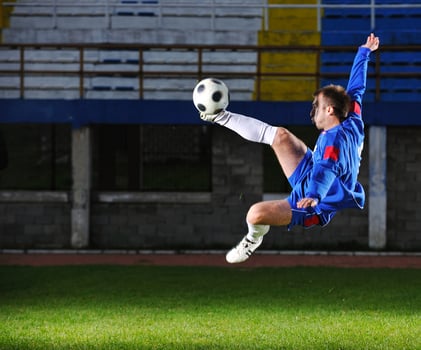 football player in action photo