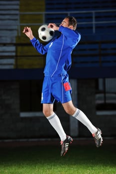 football player in action photo