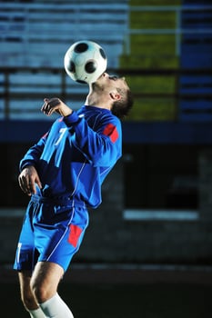 football player in action photo