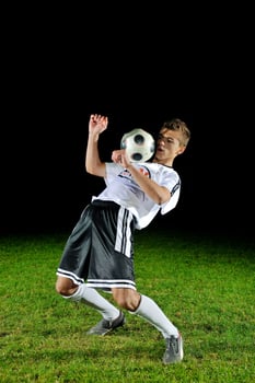 football player in action photo