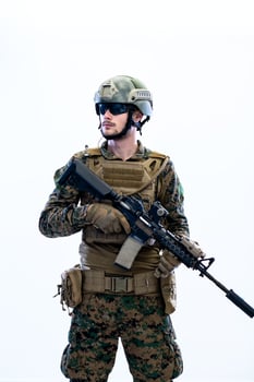 Soldier man caucasian photo