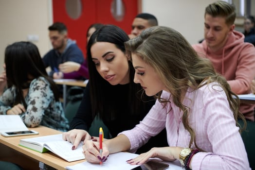 Students Gruop In Amphitheather photo