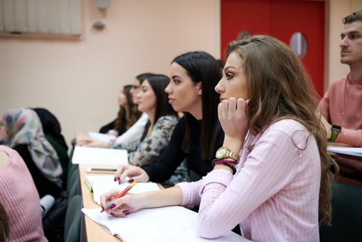 Students Gruop In Amphitheather photo