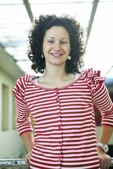 student girl portrait at university campus photo