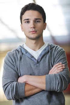 student male portrait at campus photo