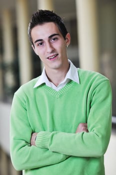 student male portrait at campus photo