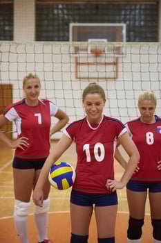 Women playing volleyball photo