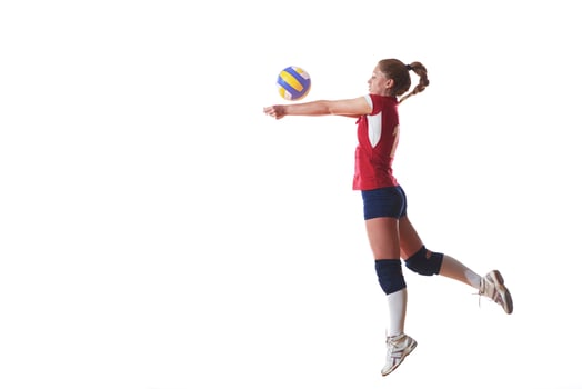 Girl playing volleyball photo