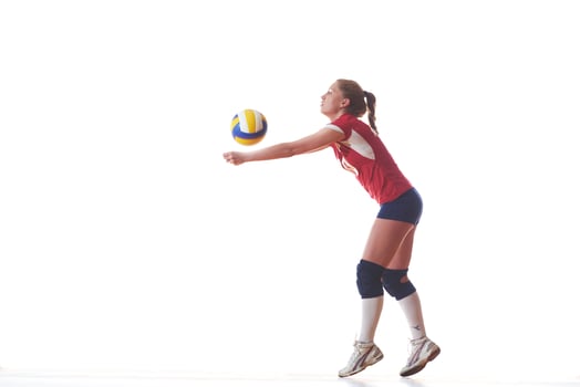Woman playing volleyball photo