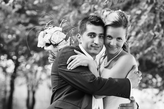 just married couple photo