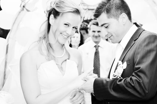 just married couple photo