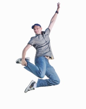 man jump outdoor photo