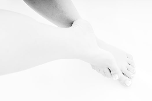 woman bare foot photo