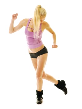 woman fitness isolated photo