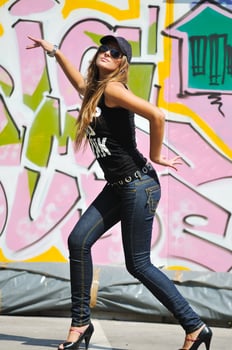 woman urban fashion photo