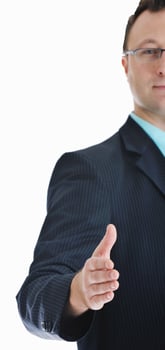 one young businessman isolated photo