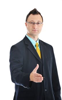 one young businessman isolated photo
