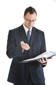 one young businessman isolated photo