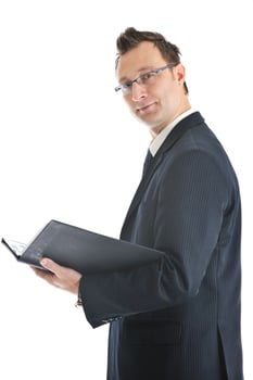 one young businessman isolated photo