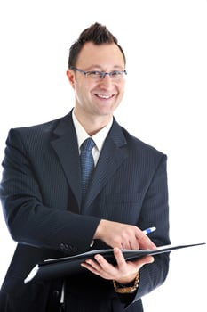 one young businessman isolated photo