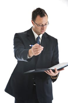 one young businessman isolated photo