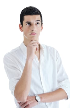one young businessman isolated photo