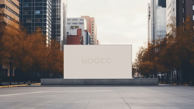 Large blank billboard photo