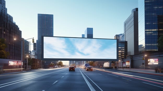 Large blank billboard photo