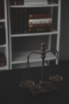 Customer service good cooperation, Consultation between a Businessman and Male lawyer or judge consult having team meeting with client, Law and Legal services concept. photo