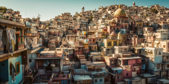 Bohemian city   generative ai photo
