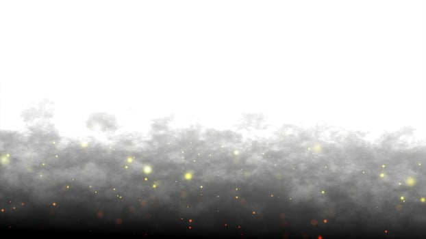Beautiful golden shimmering Dust particles with dark on white background in slow motion. Motion graphic animation of Dynamic get up in the wind bokeh Particles. Abstract smoke digital template photo