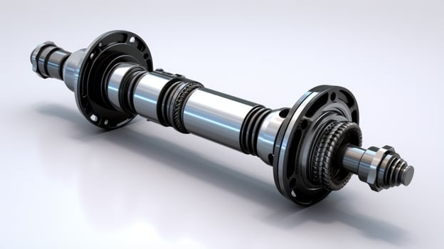 Metal car driveshaft photo