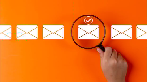 Security protection Email form spam virus for notification on internet letter security protect, junk and trash mail and compromised information. photo