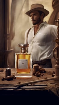 A men perfume that embodies the aroma of the legendary AI Generated Image photo