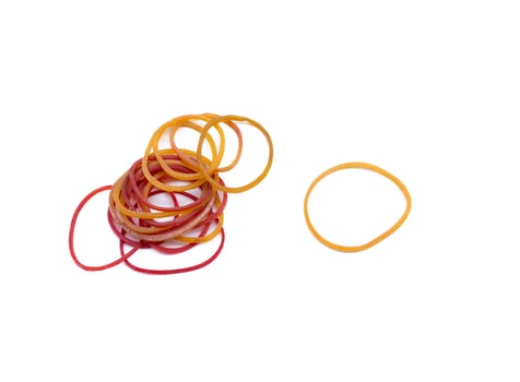 Rubber bands isolated on white background. After some edits. photo