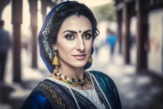 iranian woman portrait. Neural network AI generated photo