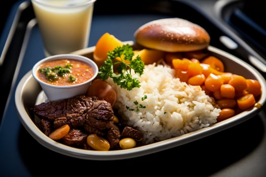 Kosher meals at the airplane photo