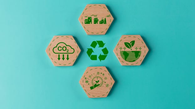 ESG concept of environmental. ESG or environmental social governance. The company developed a nature conservation strategy, green energy, clean energy photo