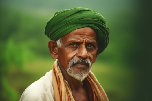 Indian man old. Generate Ai photo
