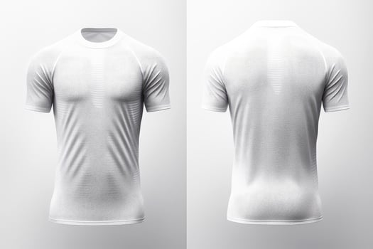 Sports football team uniforms white shirt isolated on white background, Generative AI illustration photo