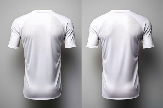 Mockup sports football team uniforms white shirt, Generative AI illustration photo