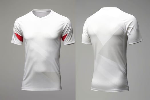 Mockup sports football team uniforms multicolors shirt, Generative AI illustration photo